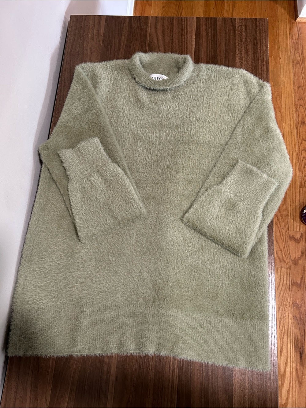 Bailey 44 Fuzzy Crewneck Sweater - Sage Green